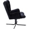 Fauteuil pivotant OSCAR Kare Design velours noir