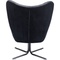 Fauteuil pivotant OSCAR Kare Design velours noir