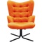 Fauteuil pivotant OSCAR Kare Design velours orange