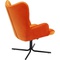 Fauteuil pivotant OSCAR Kare Design velours orange