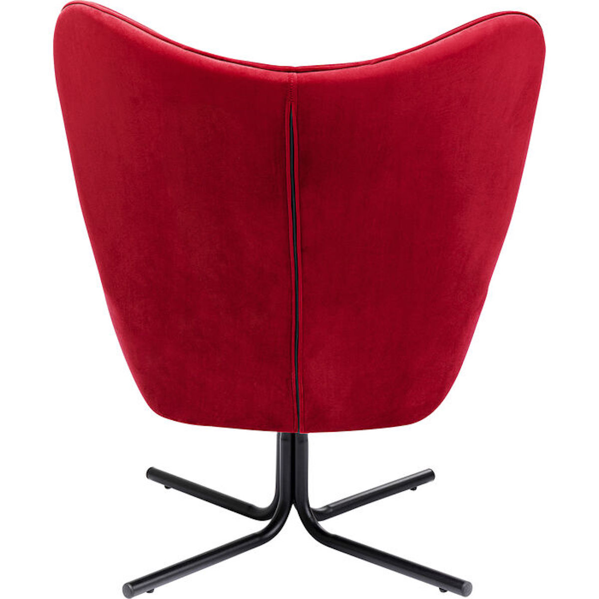 Fauteuil pivotant OSCAR Kare Design velours rouge