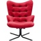 Fauteuil pivotant OSCAR Kare Design velours rouge