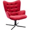 Fauteuil pivotant OSCAR Kare Design velours rouge