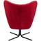 Fauteuil pivotant OSCAR Kare Design velours rouge