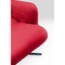 Fauteuil pivotant OSCAR Kare Design velours rouge