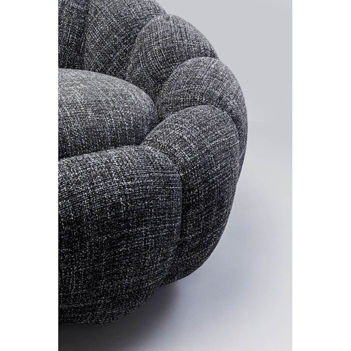 Fauteuil pivotant PEPPO BLOOM Kare Design Melange noir