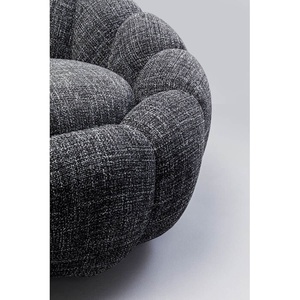 Fauteuil pivotant PEPPO BLOOM Kare Design Melange noir