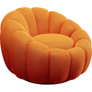 Fauteuil pivotant PEPPO BLOOM Kare Design orange