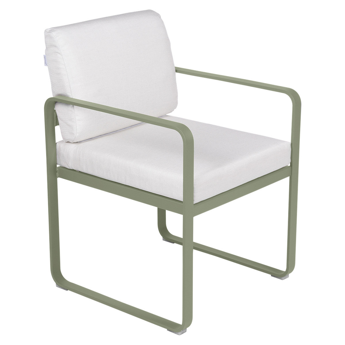 Fauteuil repas BELLEVIE Fermob cactus-blanc grisé