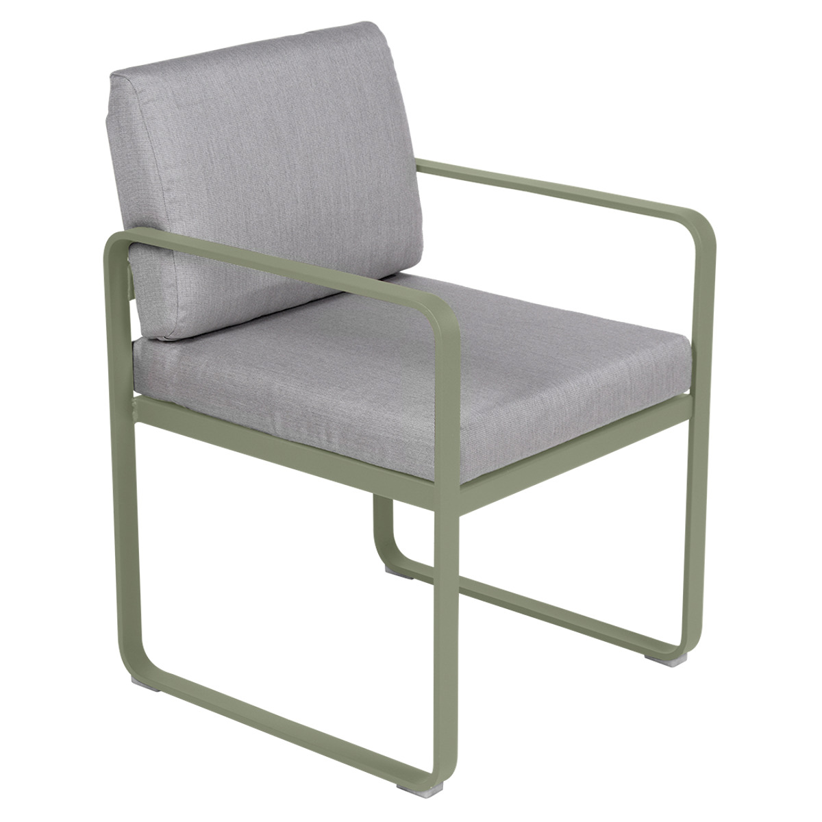 Fauteuil repas BELLEVIE Fermob cactus-gris flanelle