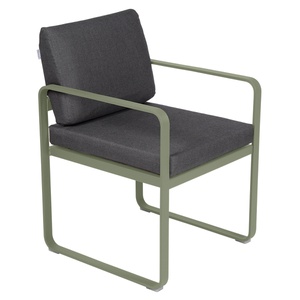 Fauteuil repas BELLEVIE Fermob cactus-gris graphite