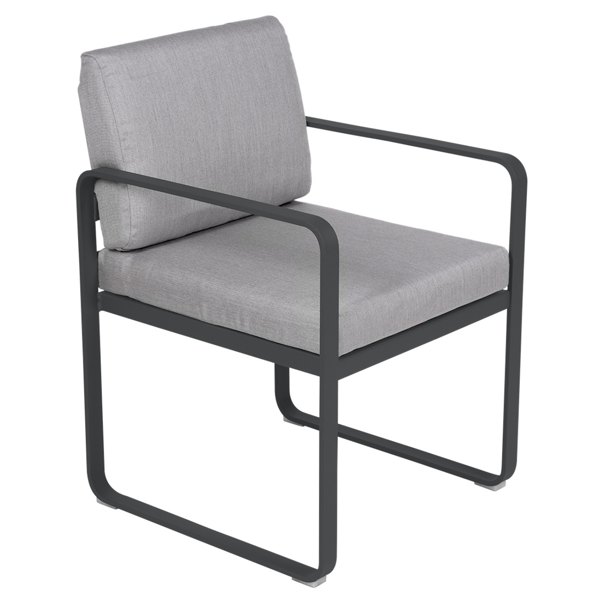Fauteuil repas BELLEVIE Fermob carbone-gris flanelle
