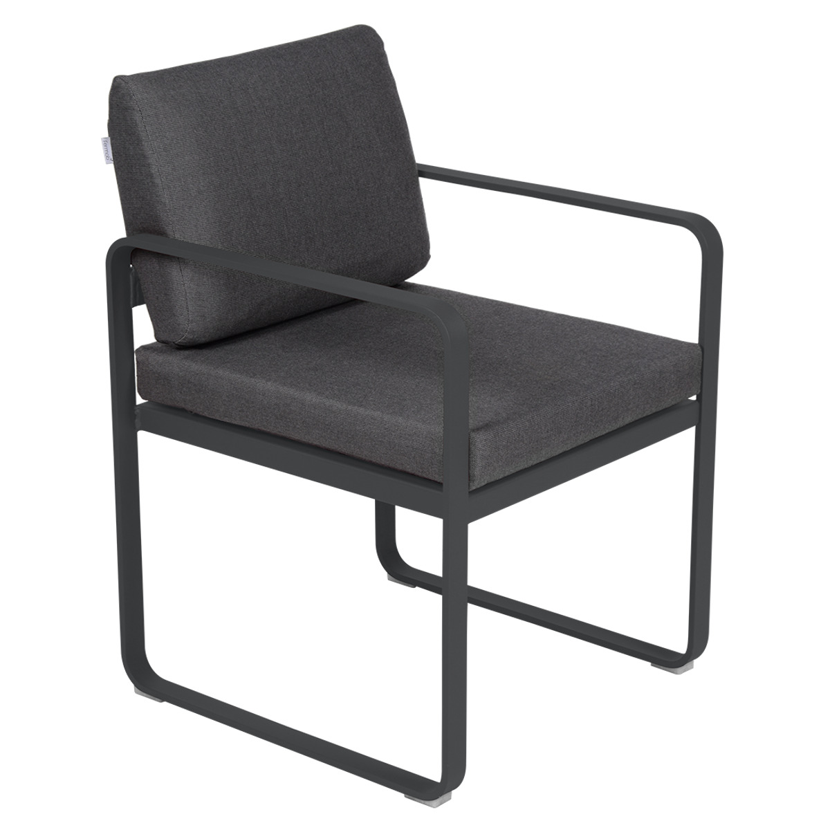 Fauteuil repas BELLEVIE Fermob carbone-gris graphite