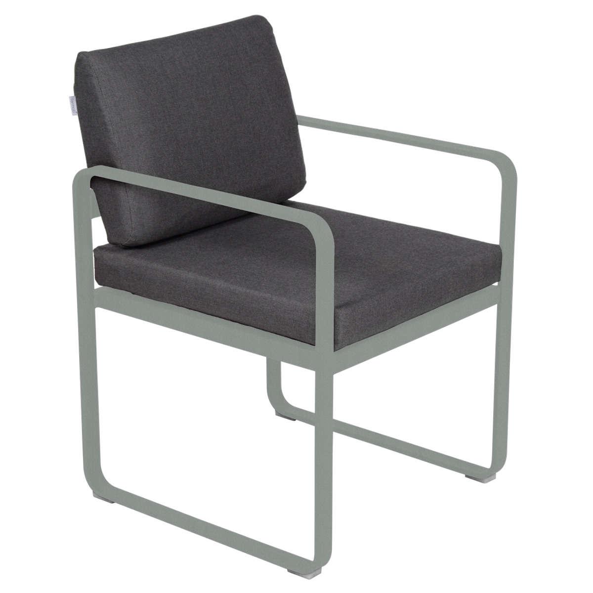 Fauteuil repas BELLEVIE Fermob gris lapilli-gris graphite
