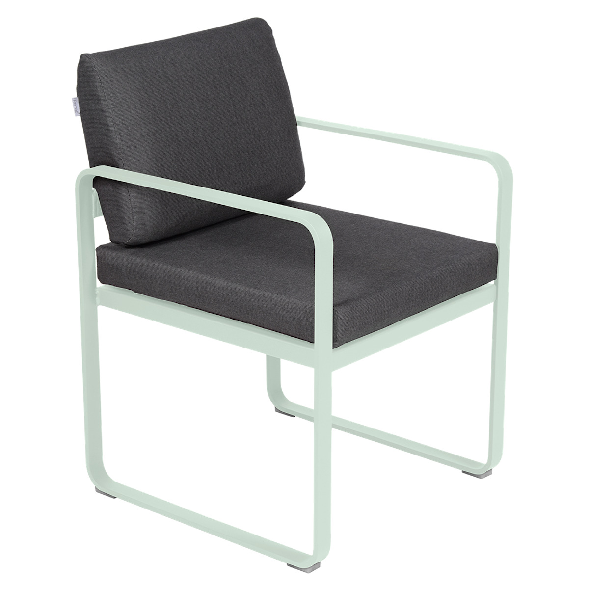 Fauteuil repas BELLEVIE Fermob menthe glaciale-gris graphite