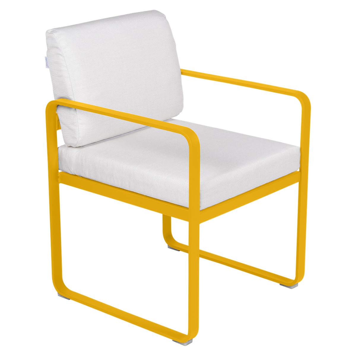 Fauteuil repas BELLEVIE Fermob miel NEW-blanc grisé