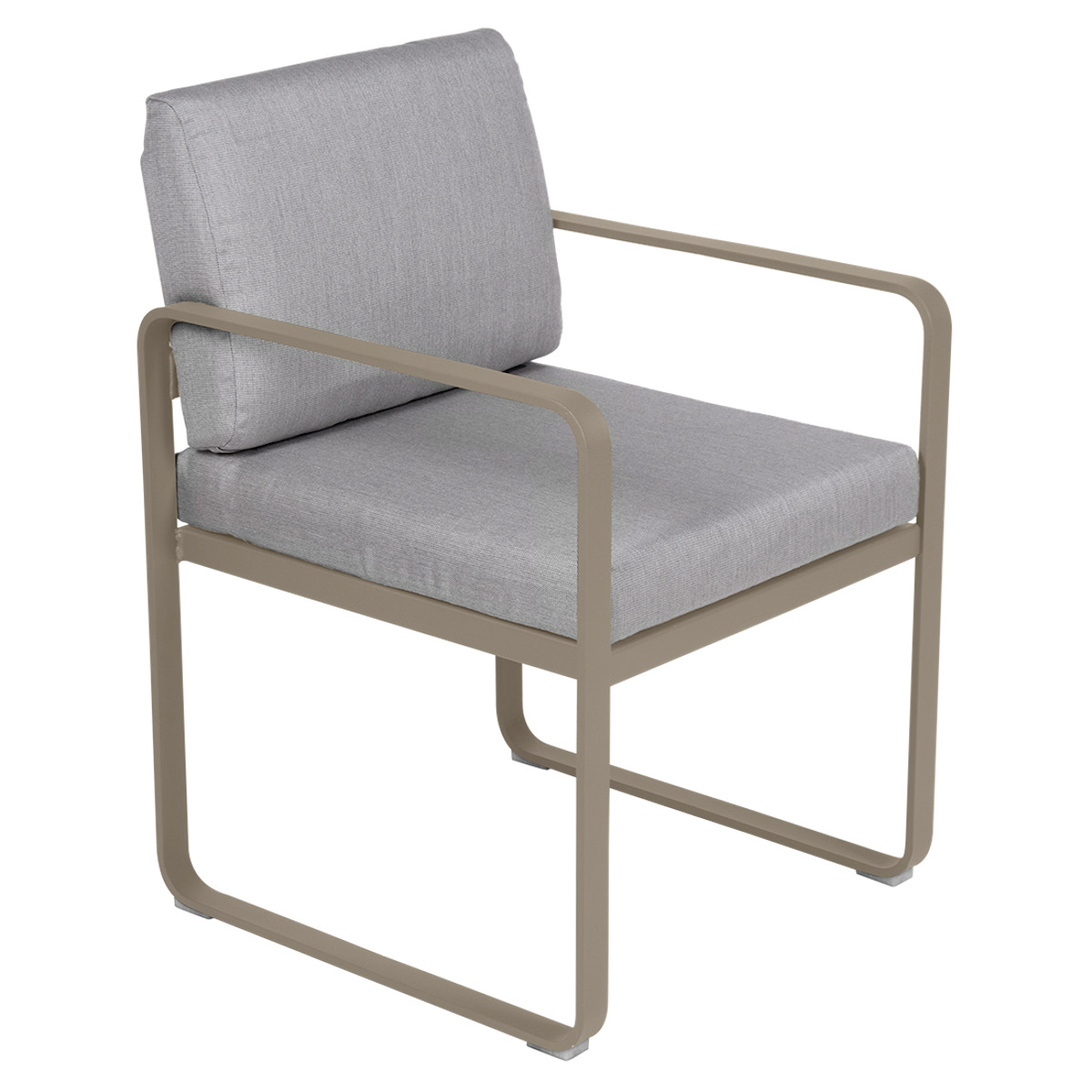 Fauteuil repas BELLEVIE Fermob muscade-gris flanelle