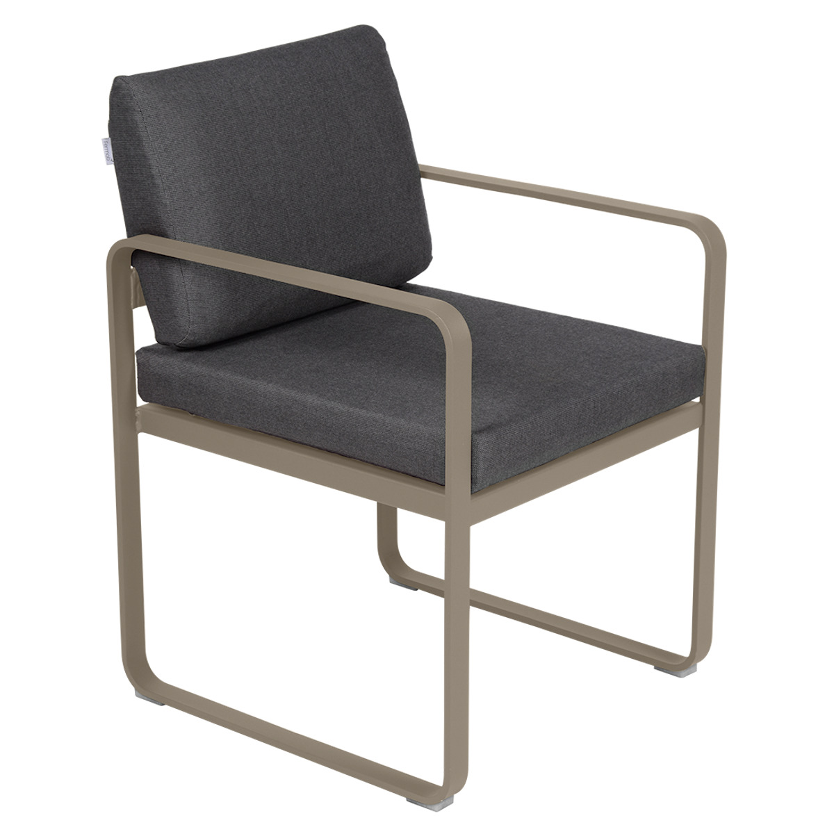 Fauteuil repas BELLEVIE Fermob muscade-gris graphite