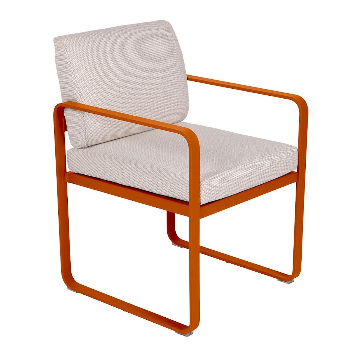 Fauteuil repas BELLEVIE Fermob orange confite-perle