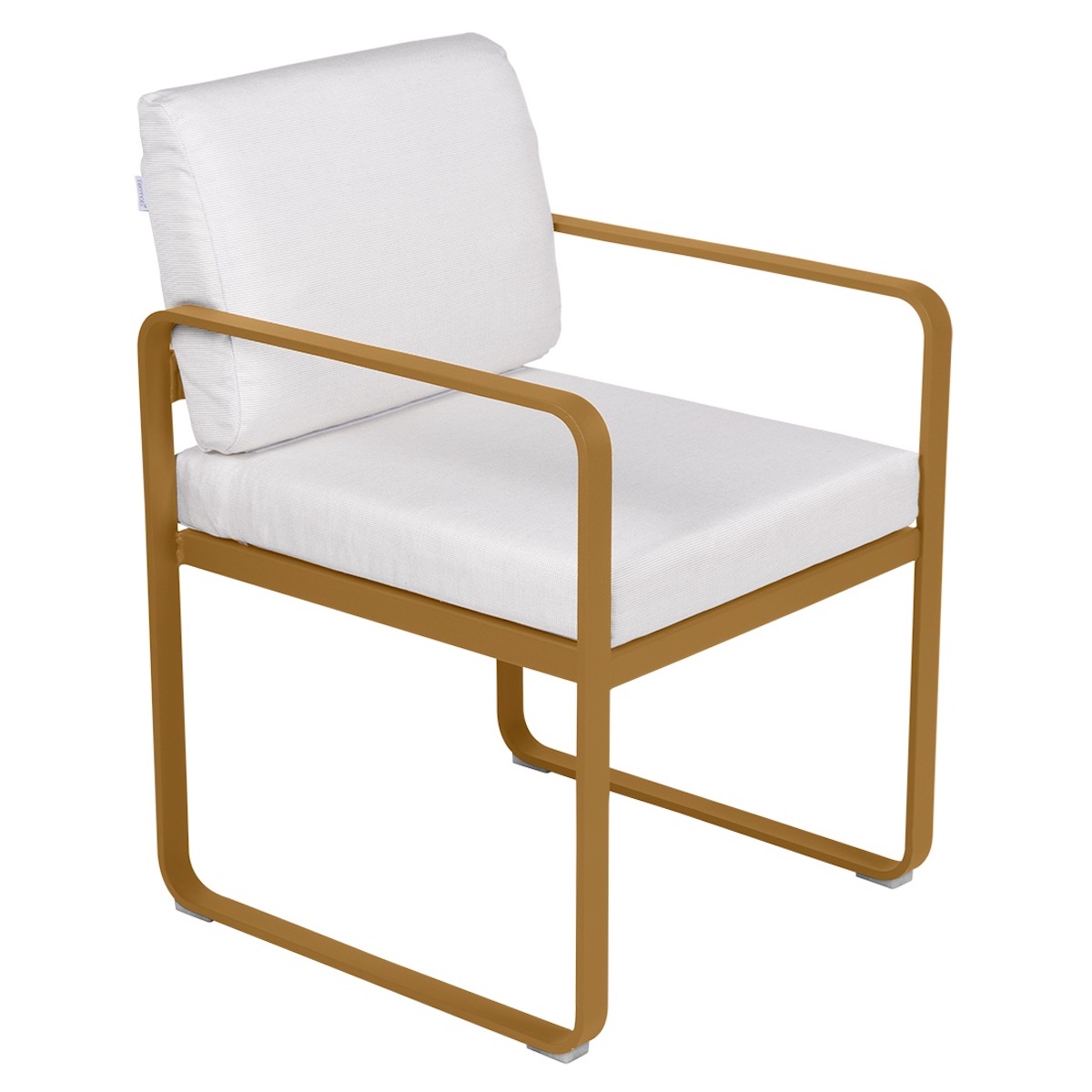 Fauteuil repas BELLEVIE Fermob pain d'épices-blanc grisé