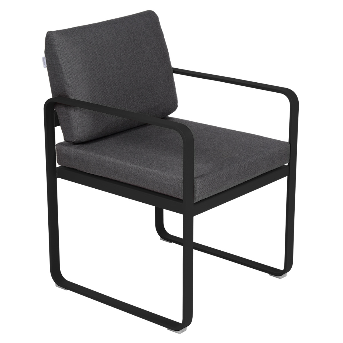 Fauteuil repas BELLEVIE Fermob réglisse-gris graphite
