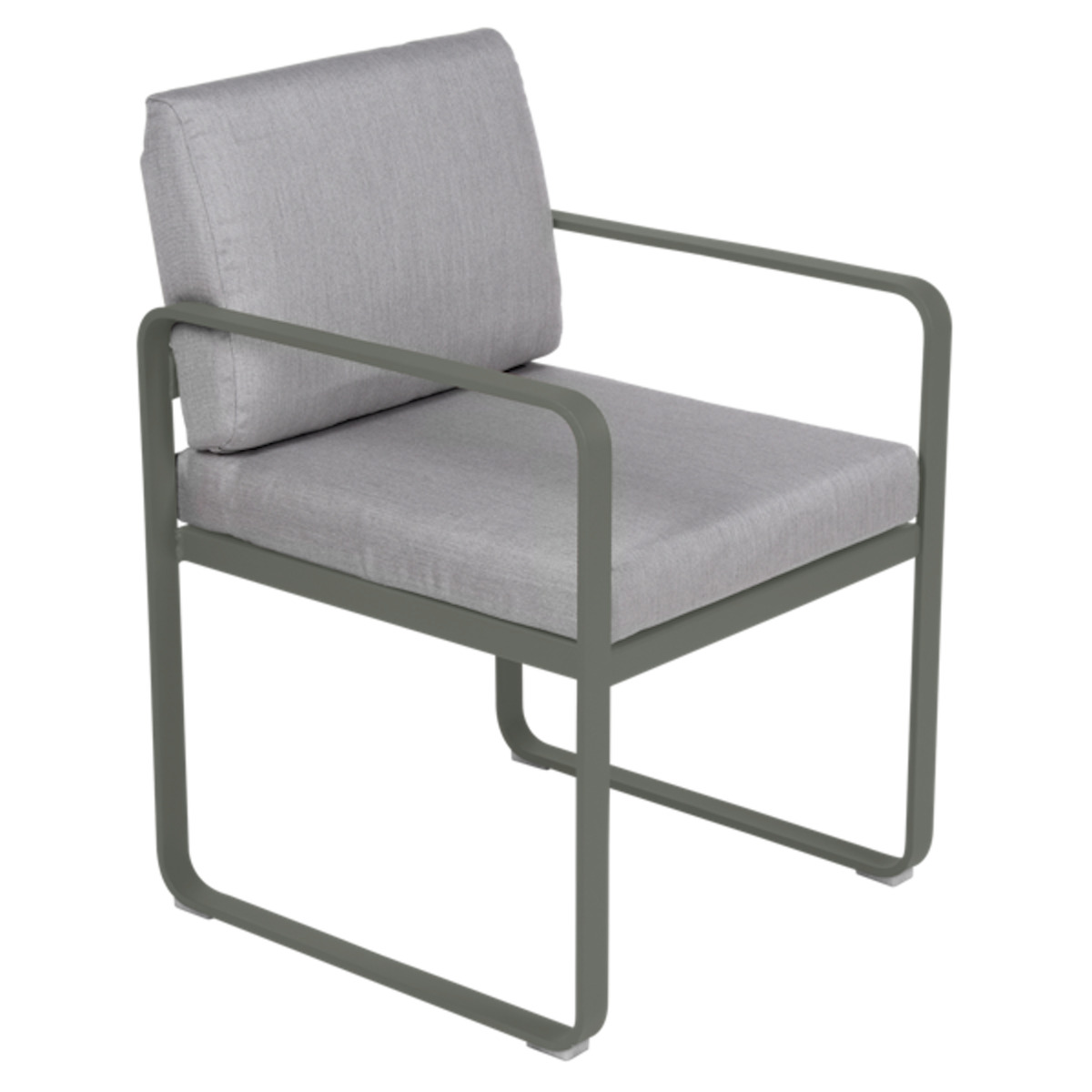 Fauteuil repas BELLEVIE Fermob romarin-gris flanelle