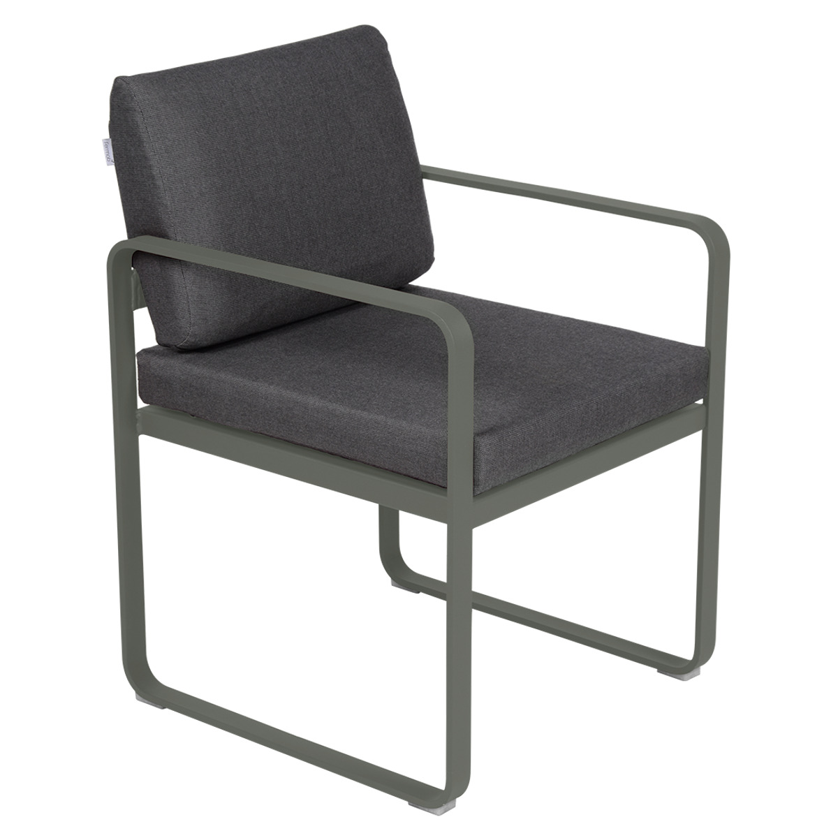 Fauteuil repas BELLEVIE Fermob romarin-gris graphite