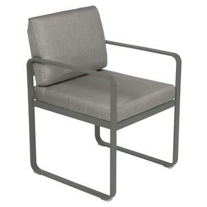 Fauteuil repas BELLEVIE Fermob romarin-taupe grisé