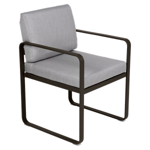 Fauteuil repas BELLEVIE Fermob tonka-gris flanelle 