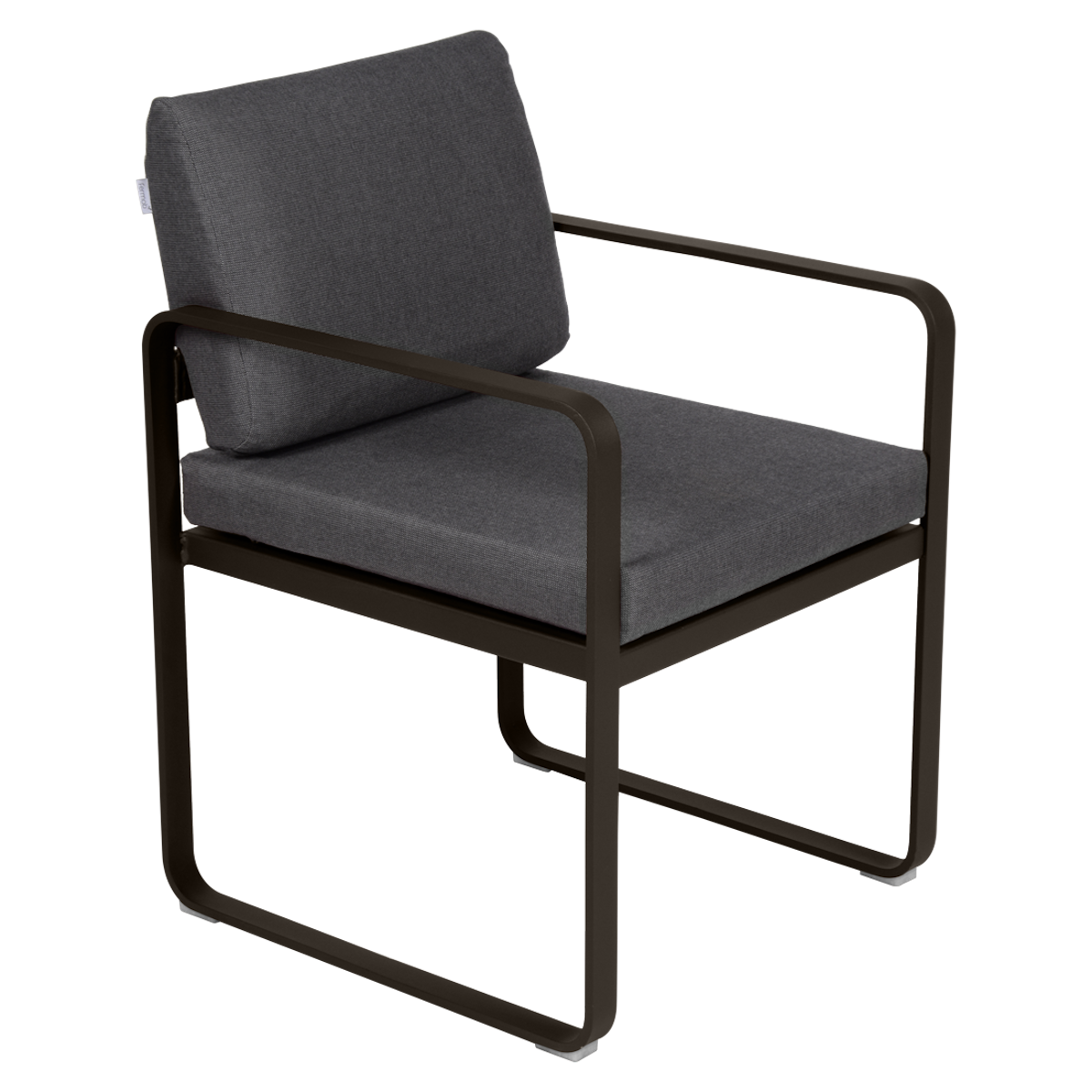 Fauteuil repas BELLEVIE Fermob tonka-gris graphite