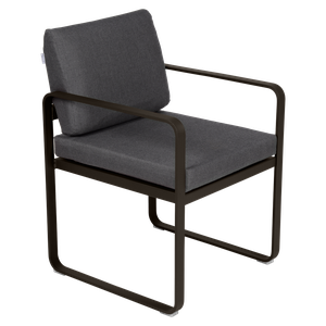 Fauteuil repas BELLEVIE Fermob tonka-gris graphite