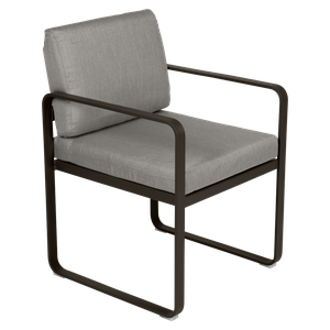 Fauteuil repas BELLEVIE Fermob tonka-taupe grisé