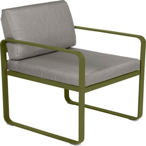 Fauteuil repas BELLEVIE Fermob vert pesto-taupe grisé