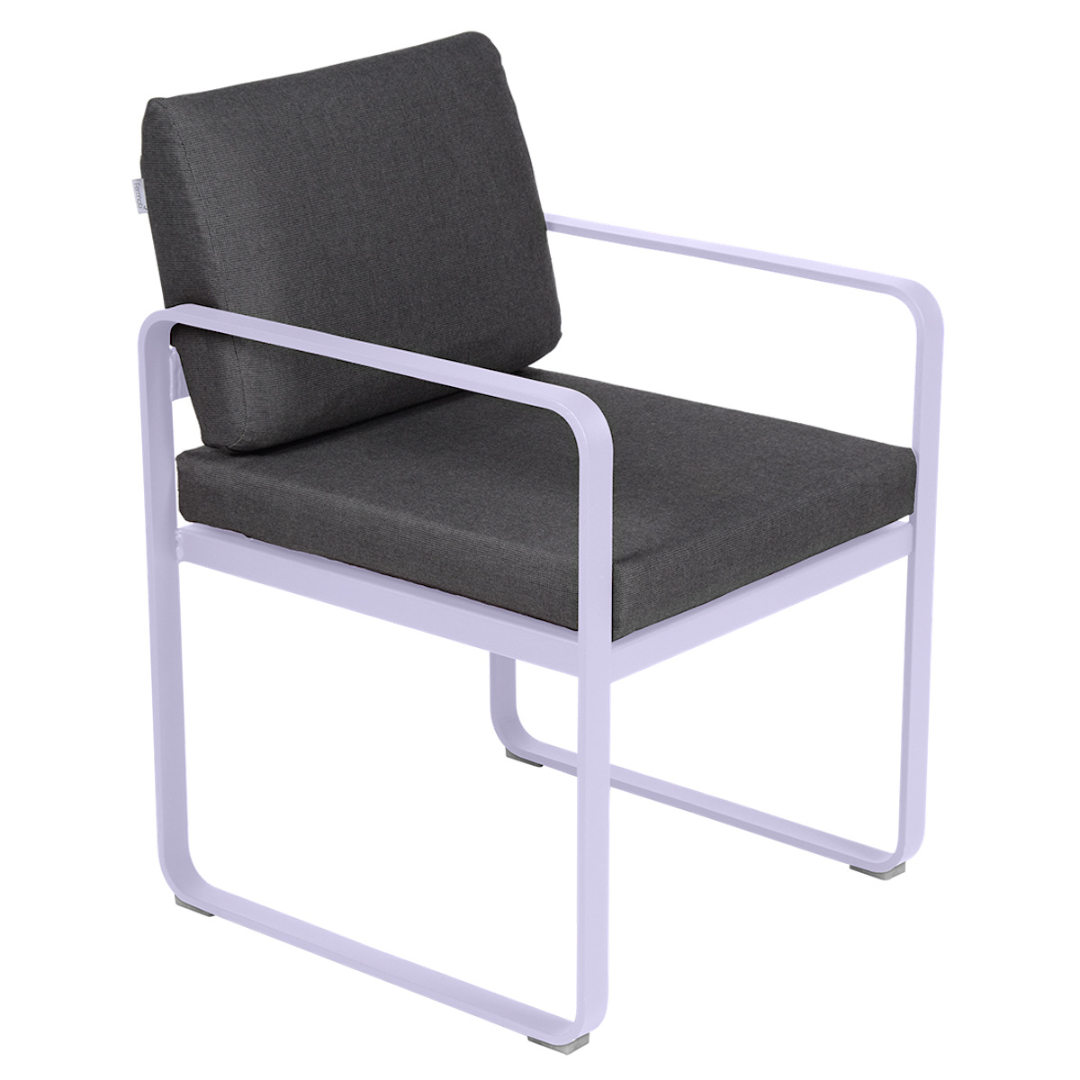 Fauteuil repas BELLEVIES Fermob guimauve-gris graphite 