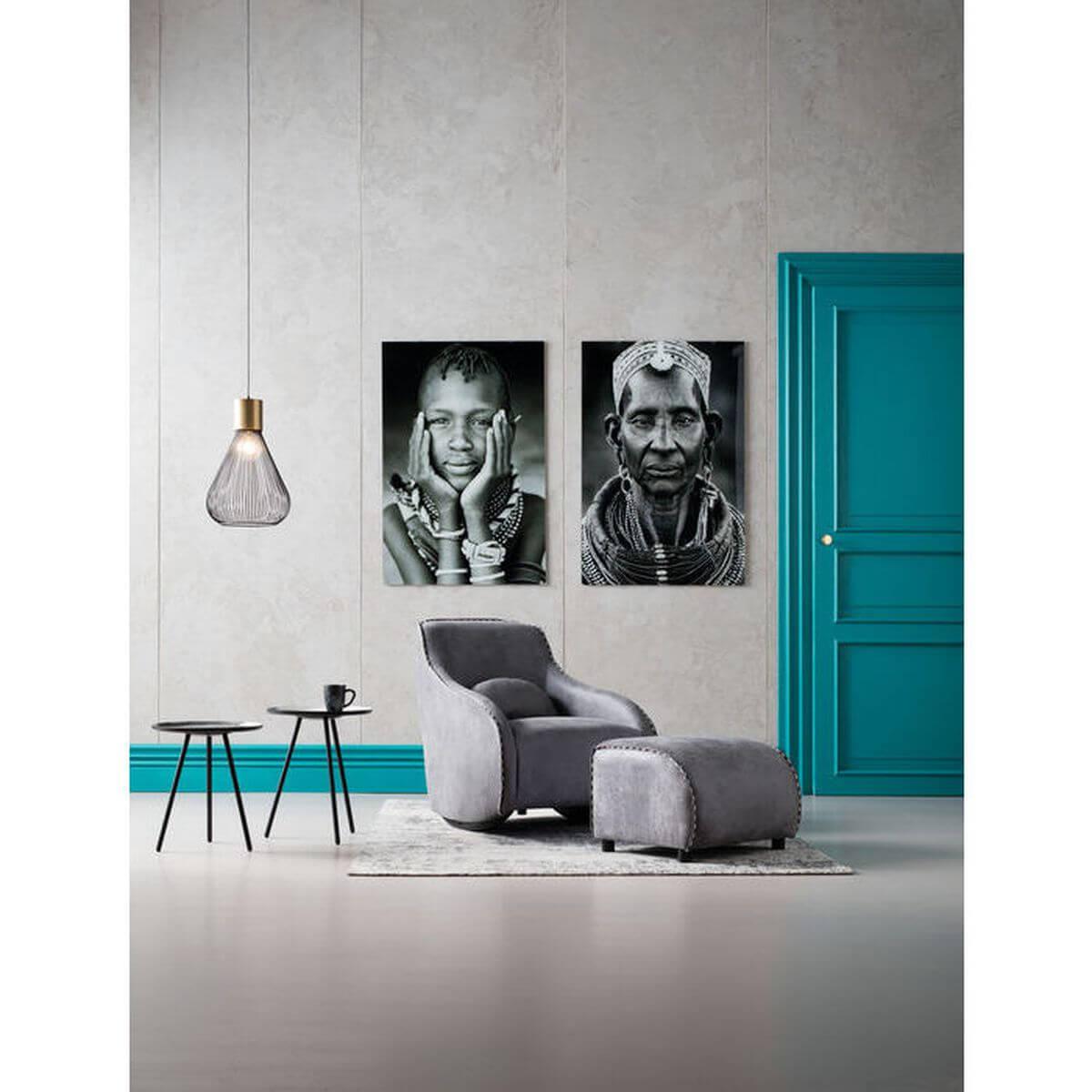 Fauteuil RITMO VINTAGE Kare Design gris