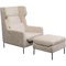 Fauteuil + tabouret QUINN HIGH Kare Design beige