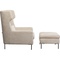 Fauteuil + tabouret QUINN HIGH Kare Design beige