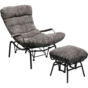 Fauteuil-tabouret VIENNA SWING Kare Design gris