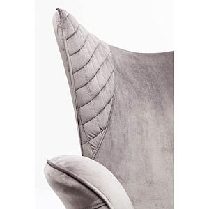 Fauteuil TUDOR VELVET Kare Design gris argenté