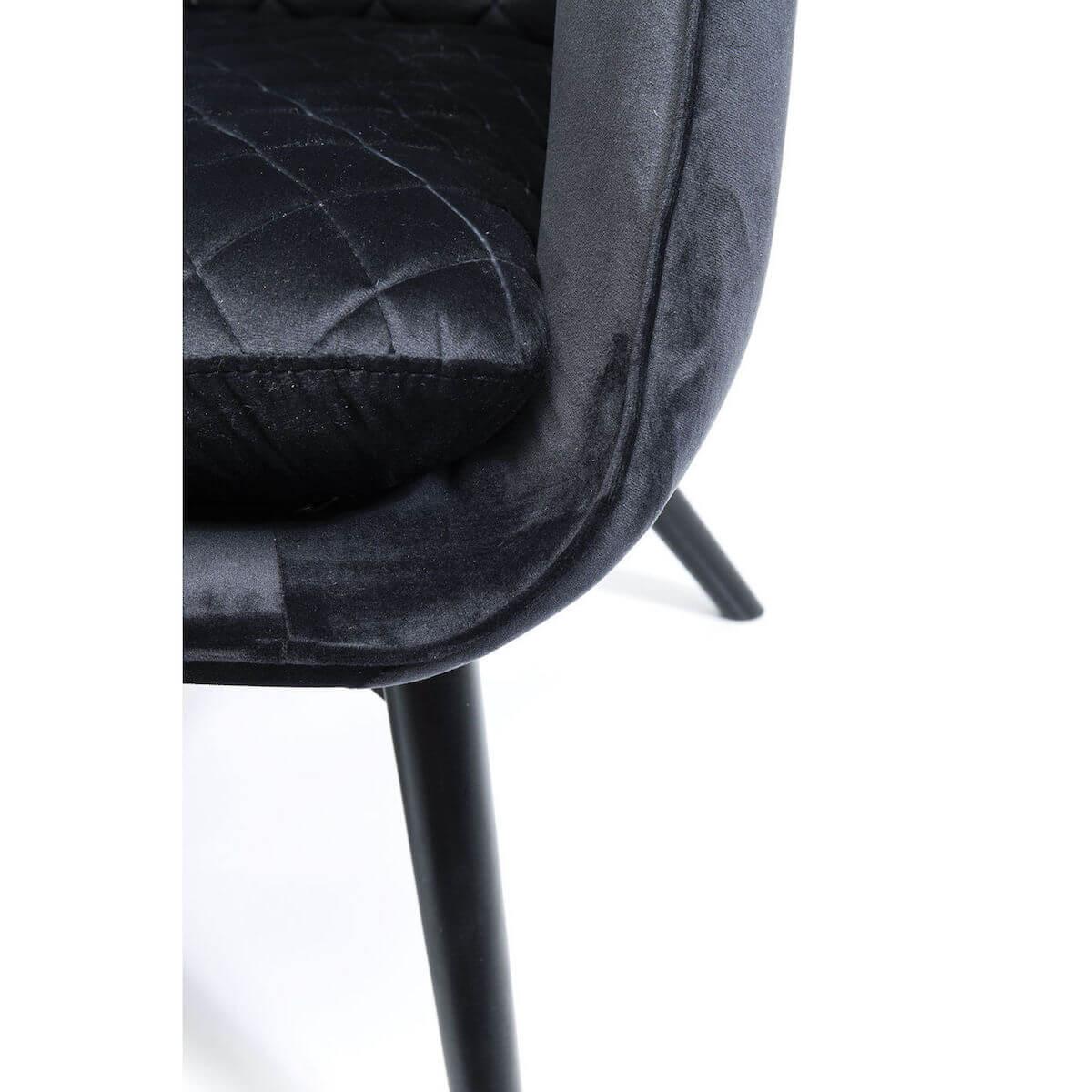 Fauteuil TUDOR VELVET Kare Design noir