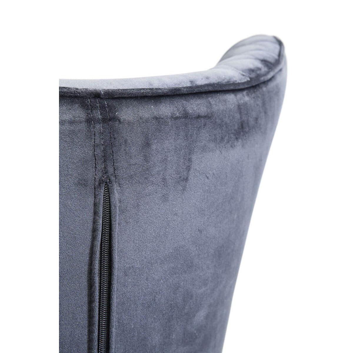 Fauteuil TUDOR VELVET Kare Design noir