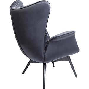 Fauteuil TUDOR VELVET Kare Design noir