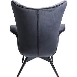 Fauteuil TUDOR VELVET Kare Design noir