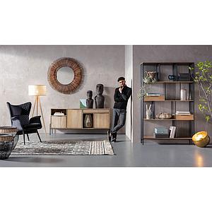 Fauteuil TUDOR VELVET Kare Design noir