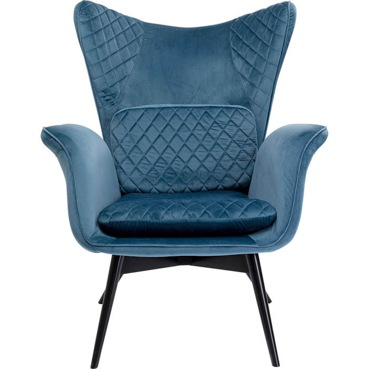 Fauteuil TUDOR VELVET Kare Design petrol