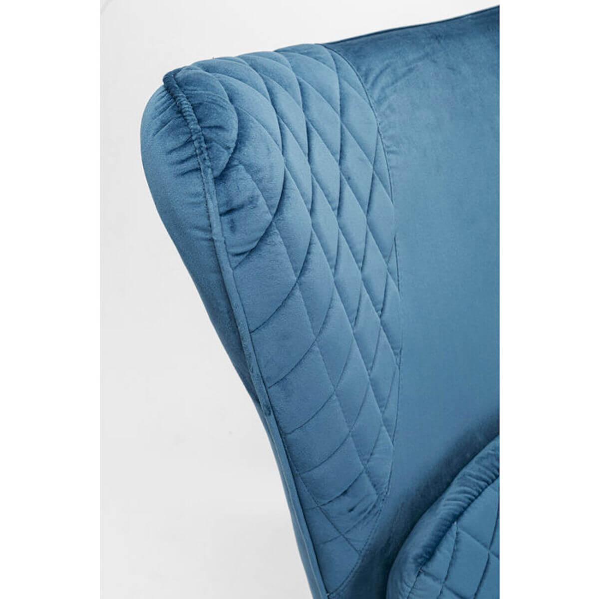 Fauteuil TUDOR VELVET Kare Design petrol