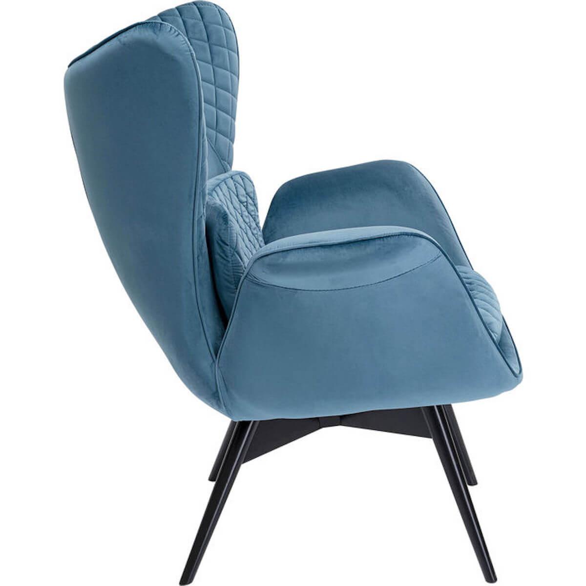 Fauteuil TUDOR VELVET Kare Design petrol