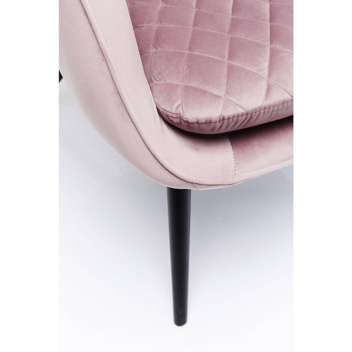 Fauteuil TUDOR VELVET Kare Design rose