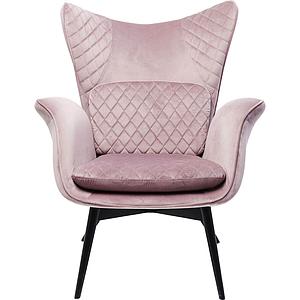 Fauteuil TUDOR VELVET Kare Design rose