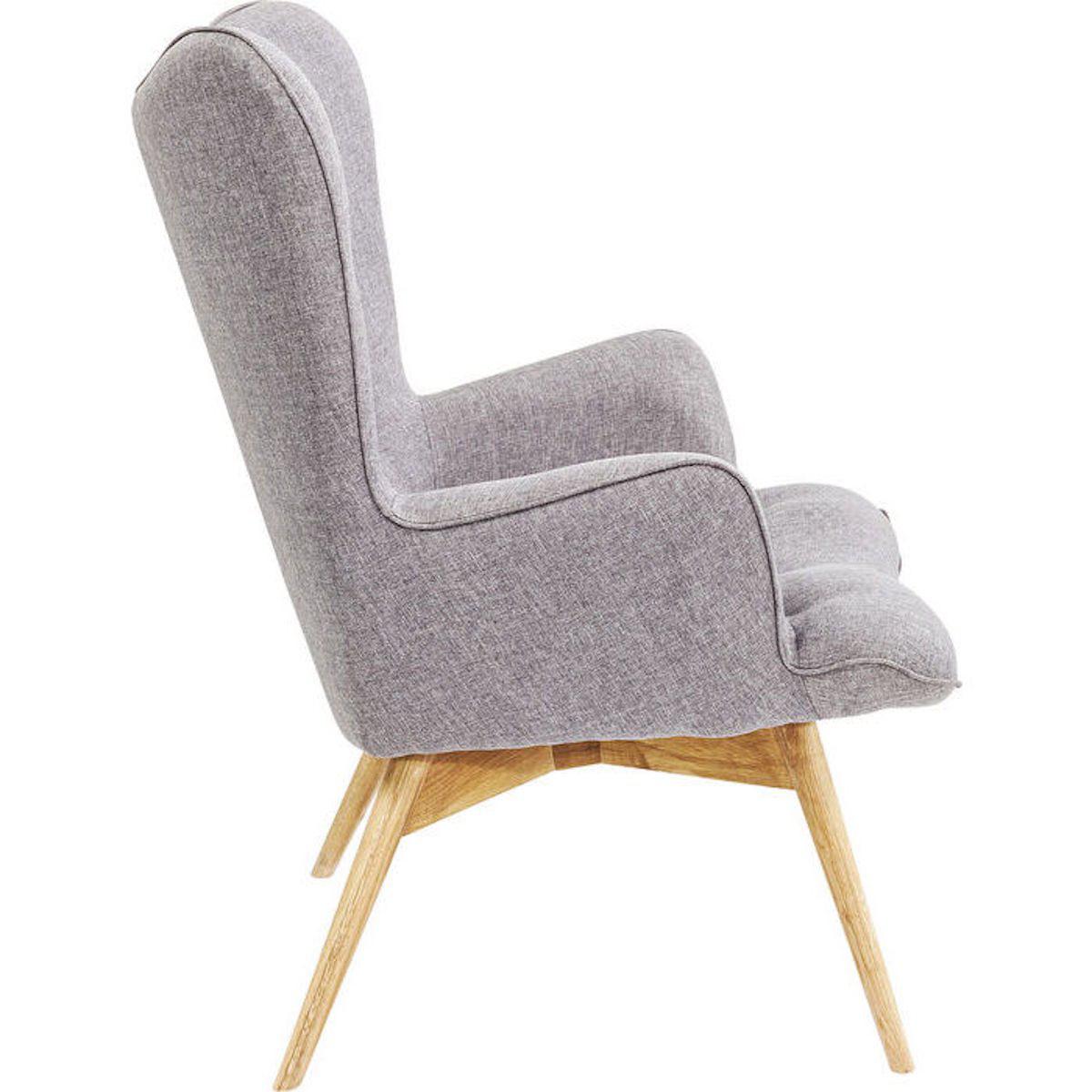Fauteuil VICKY Kare Design gris-pieds chêne